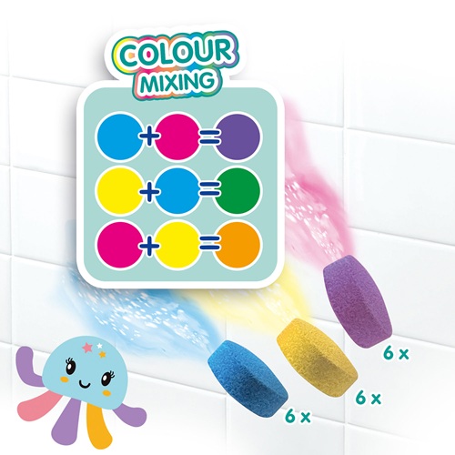 SES Creative - Badkleurtabletten 18st - Kleuren mengen Inktvis - Afbeelding 2