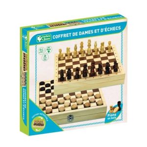 Dam & Schaakbord Hout
