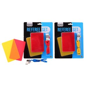 Sports Active Scheidsrechter speelset (rode/gele kaart + fluitje)
