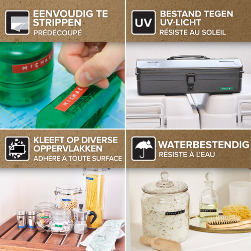 Dymo 3D zelfklevende reliëftape 9mm x 3m - zwart (3stuks) - Afbeelding 6