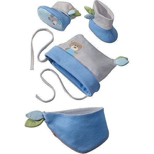 Haba - Babyset Knuffelvrienden blauw - Maat 50/56
