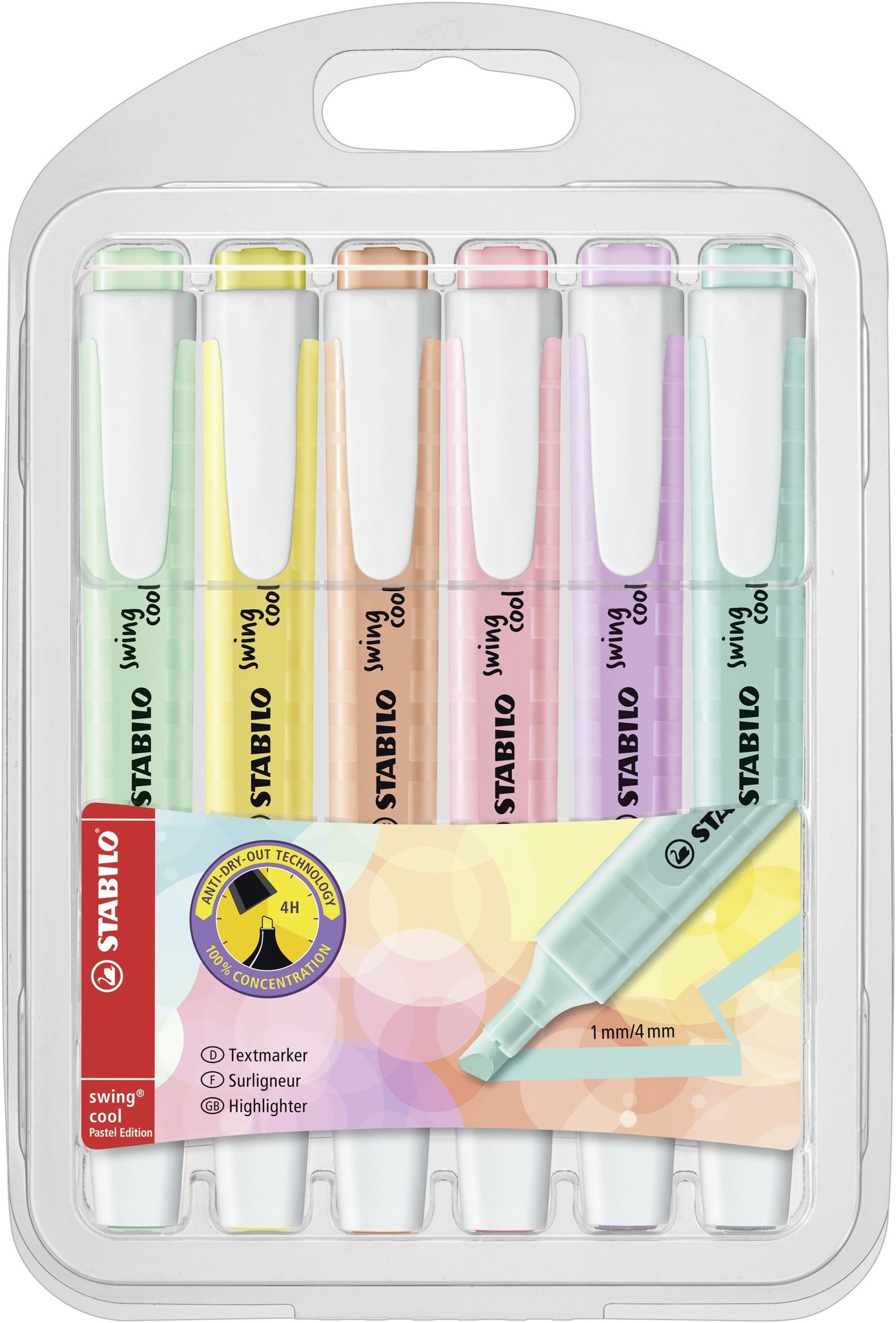 Stabilo Swing Cool - Etui 6stuks pastel