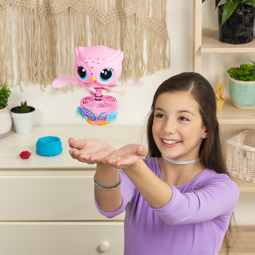 Owleez Vliegende Babyuil Roze - Afbeelding 5