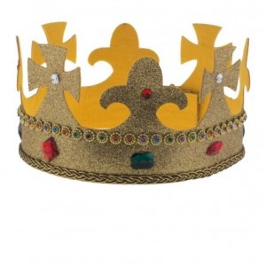 Kroon met glitter en edelstenen
