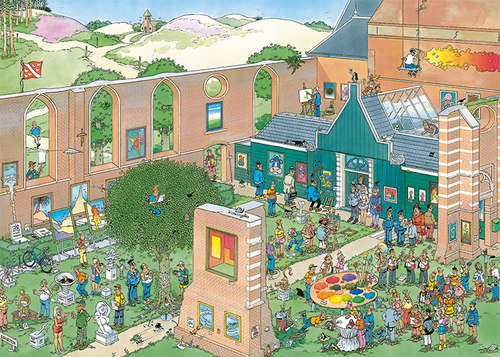 Jan van Haasteren - The Art Market (1000stuks) - Afbeelding 2