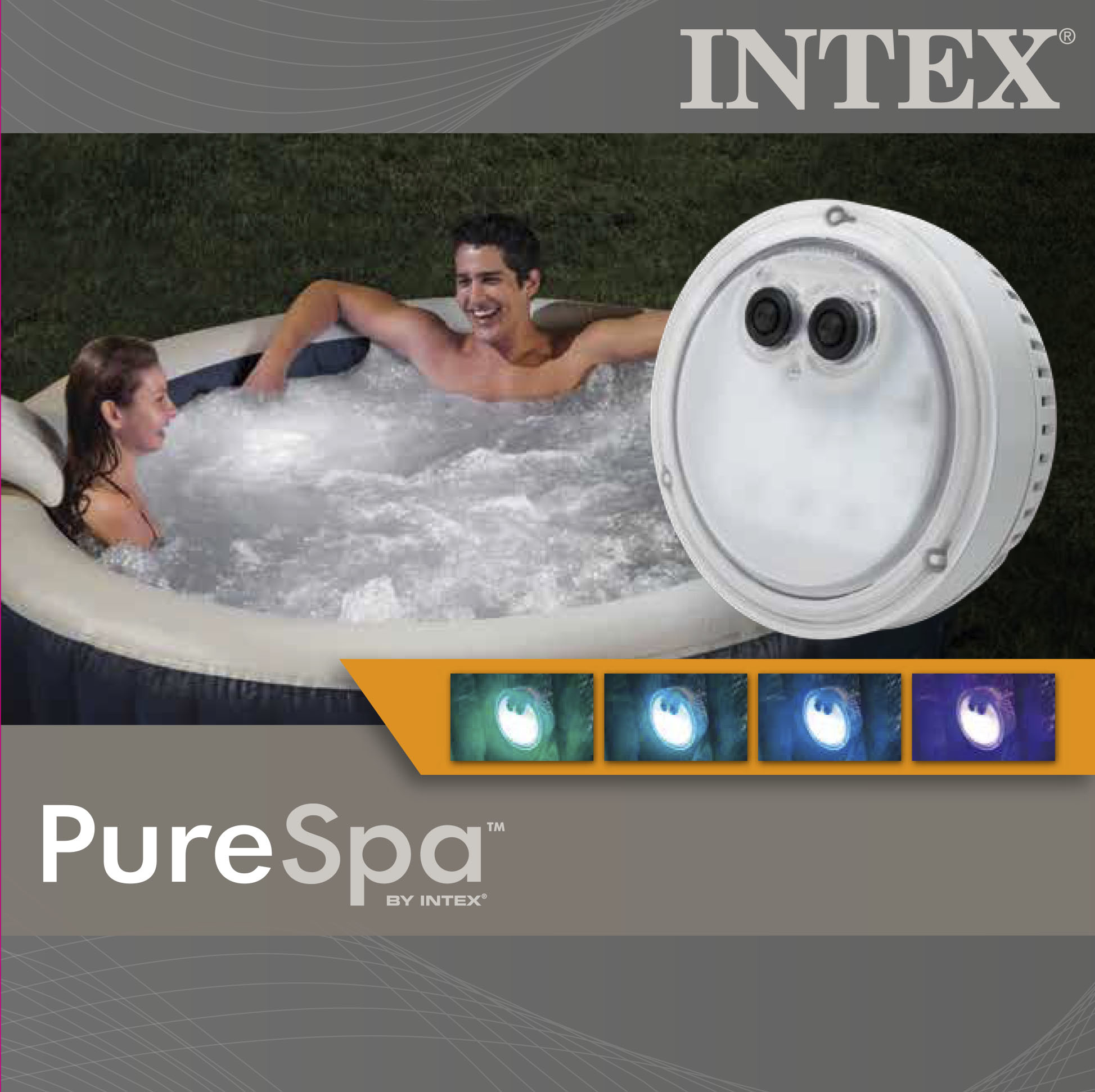 Intex LED-verlichting Multicolor voor Spa - 16,5cm (wit)