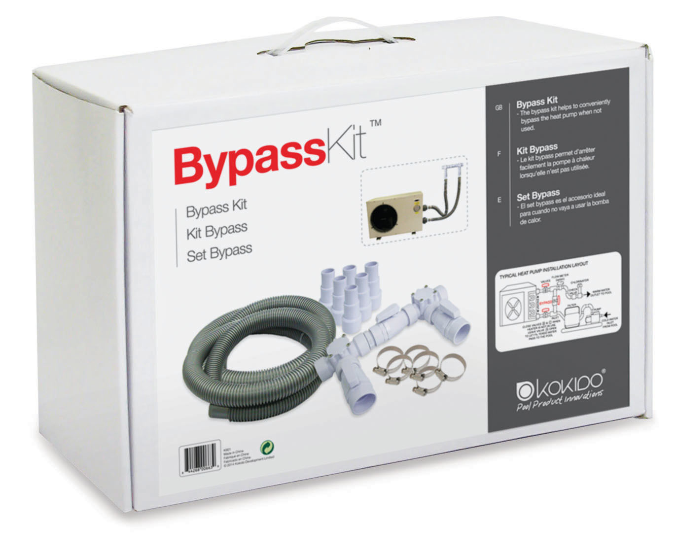 Kokido Bypass Valve Set (2 x 3-Way Valves + 2 x 3Ft Hoses) - Afbeelding 2