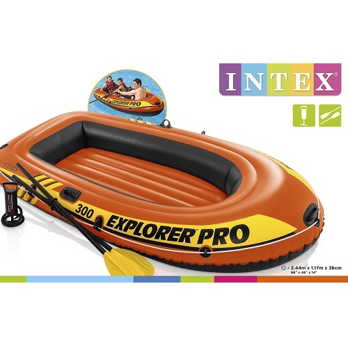 Roeiboot set EXPLORER PRO 300 (244x117x36cm) - oranje