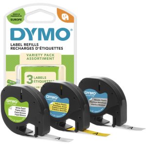 Dymo LetraTag – Labeltape Starter – 3-pack