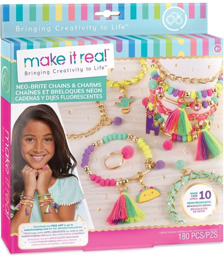 Make it Real - Neonarmband met bedeltjes