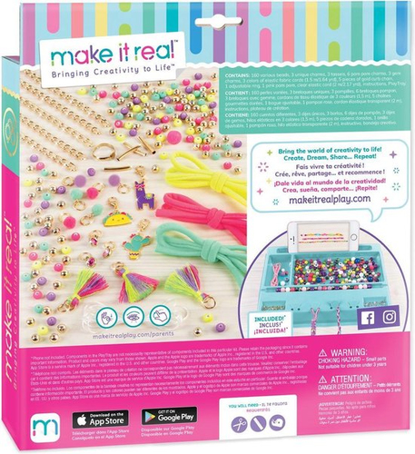 Make it Real - Neonarmband met bedeltjes - Afbeelding 2