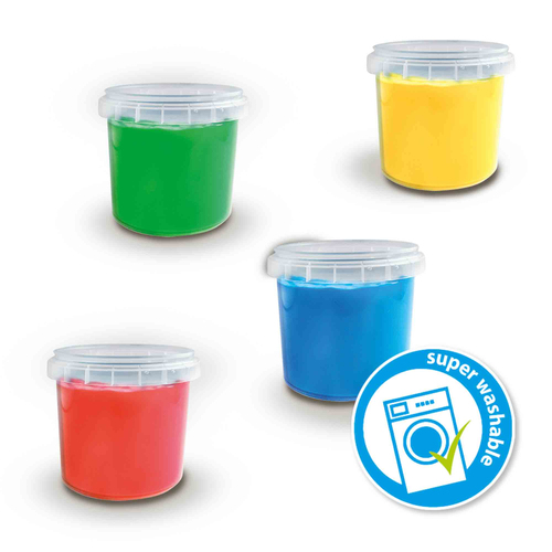 SES Creative - ECO Vingerverf set met kliederschort 100% recycled - Afbeelding 3
