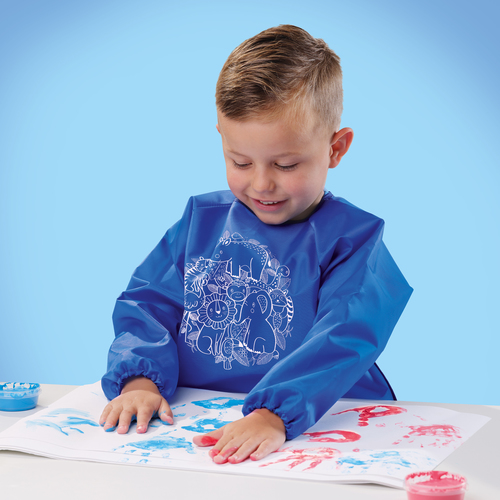 SES Creative - ECO Vingerverf set met kliederschort 100% recycled - Afbeelding 5