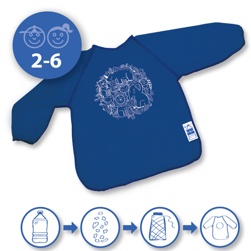 SES Creative - ECO Vingerverf set met kliederschort 100% recycled - Afbeelding 8
