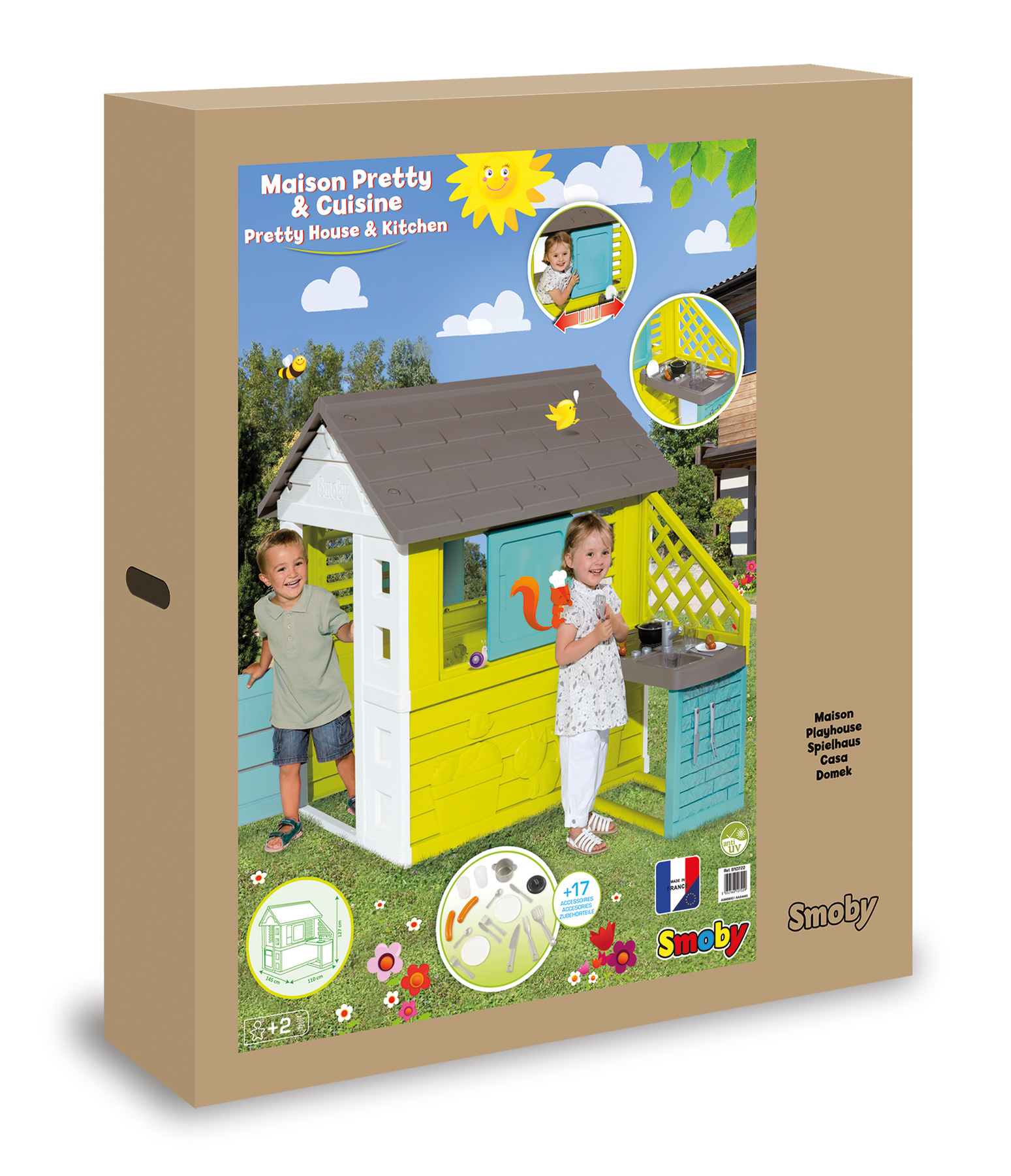 Smoby Pretty speelhuis + zomerkeuken - Afbeelding 2