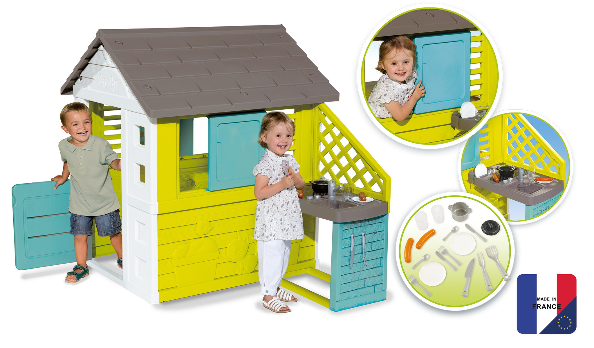 Smoby Pretty speelhuis + zomerkeuken - Afbeelding 3