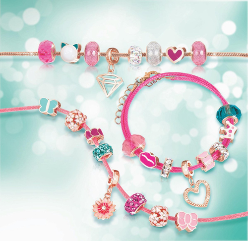 Make it Real - Armbanden Think Pink met halo-bedeltjes - Afbeelding 3
