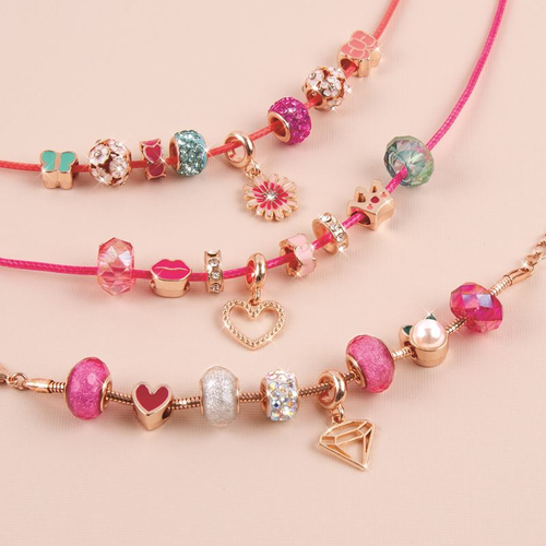 Make it Real - Armbanden Think Pink met halo-bedeltjes - Afbeelding 4