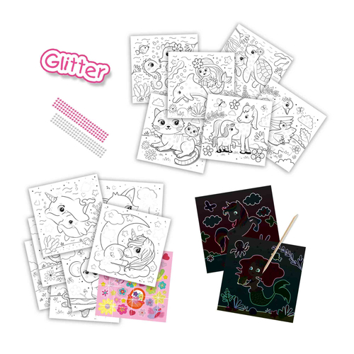 SES Creative - Doe kleurboek glitter 3-in-1 - Afbeelding 2