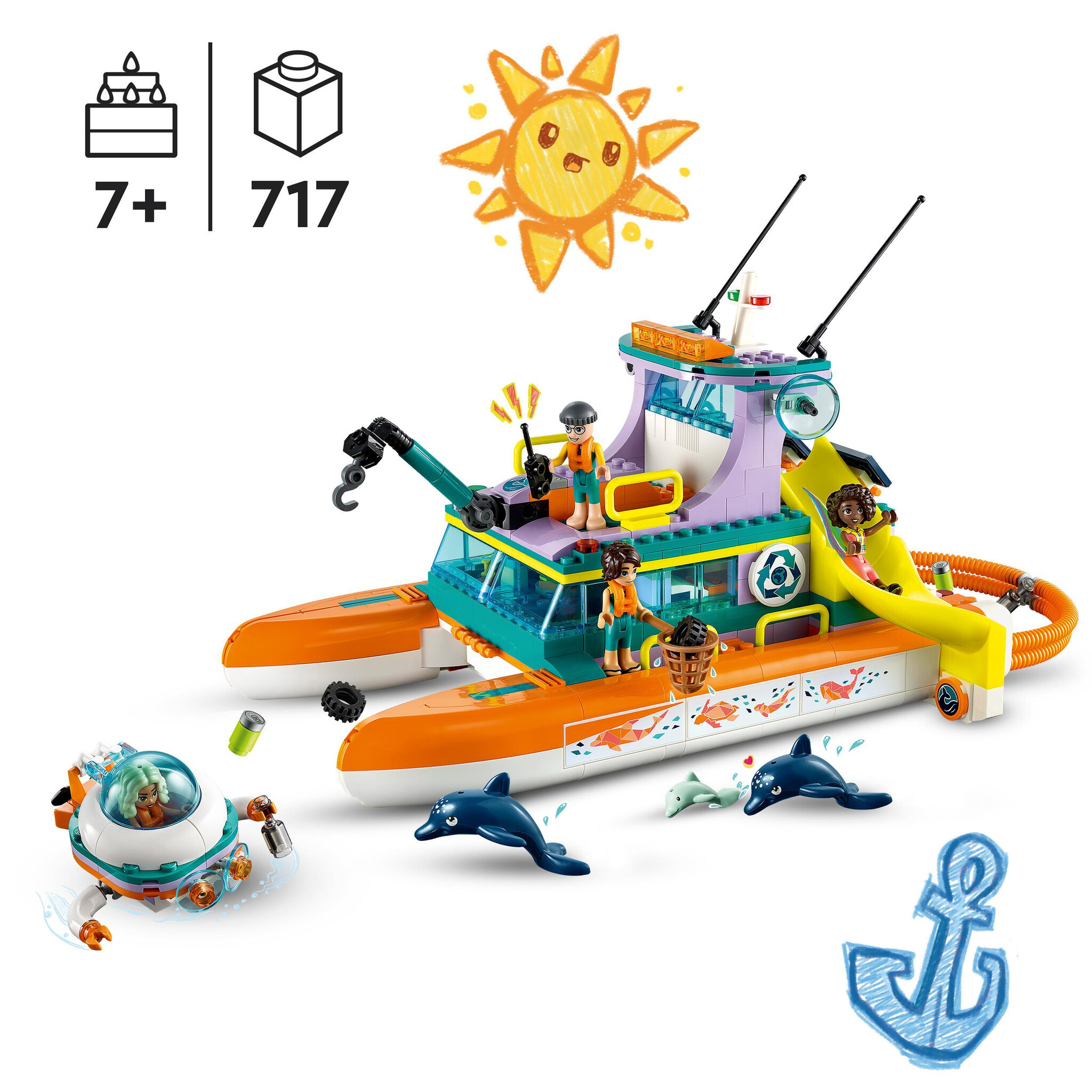 LEGO Friends Reddingsboot op zee - 41734 - Afbeelding 4