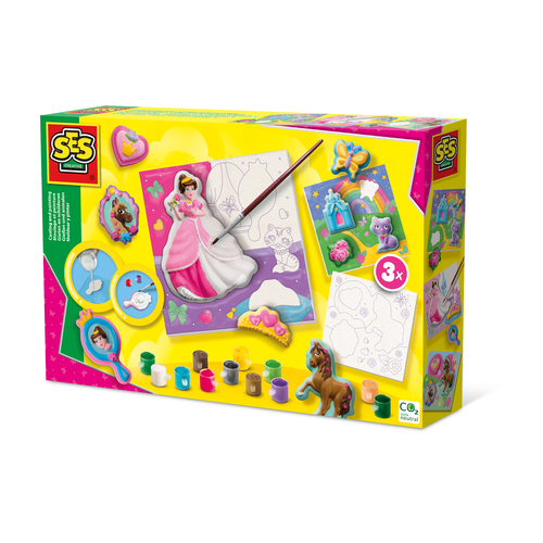 SES Creative - Gieten en schilderen - Canvassen om te schilderen prinsessen