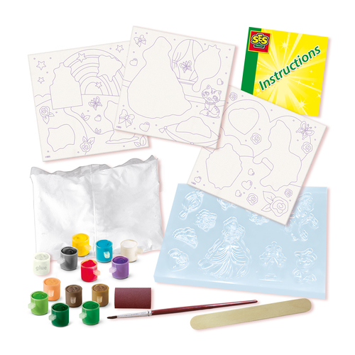 SES Creative - Gieten en schilderen - Canvassen om te schilderen prinsessen - Afbeelding 2