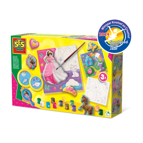 SES Creative - Gieten en schilderen - Canvassen om te schilderen prinsessen - Afbeelding 6