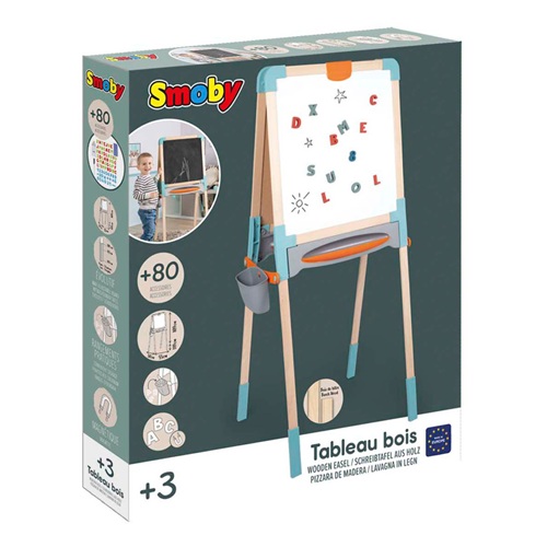 Smoby Schoolbord/Whiteboard (hout) - Afbeelding 4