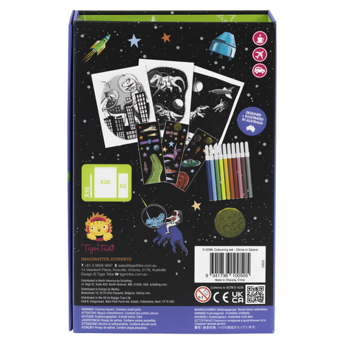 Tiger Tribe Colouring Set - Dinos in Space - Afbeelding 2