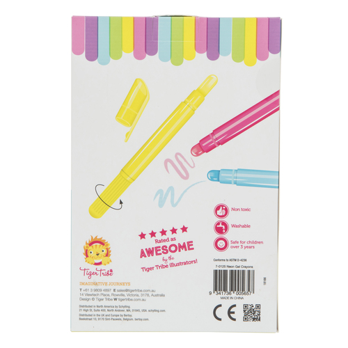 Tiger Tribe Neon Gel Crayons - 5stuks - Afbeelding 4