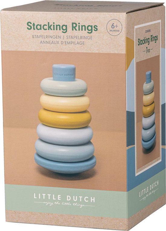 Little dutch stapelringen blauw - Afbeelding 2