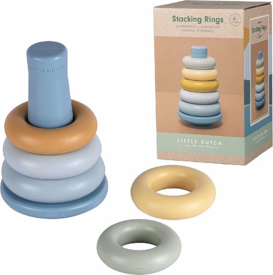Little dutch stapelringen blauw - Afbeelding 4