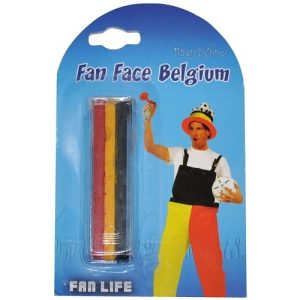 Gezichtskrijt 1 stuk zwart,rood & geel (België)