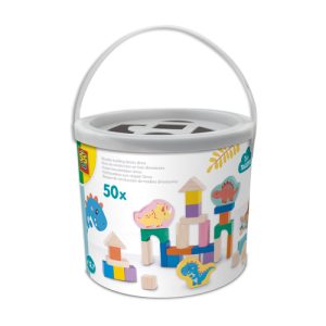 SES Creative – Houten bouwblokken “Dino’s” in ton 50st