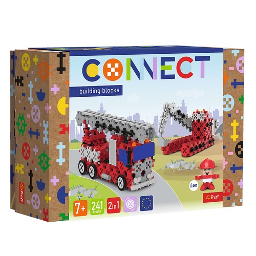 Trefl Connect building blocks - Brandweer/Rups Graafmachine
