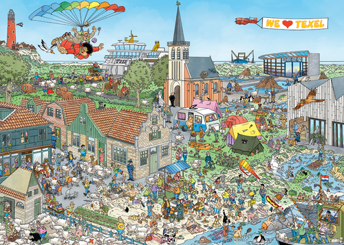 Jan van Haasteren - Rondje Texel (1000 stukjes) - Afbeelding 2
