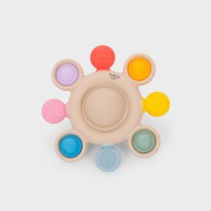 Tickit Silisoft Drukgaatjes Bijtspeelgoed Regenboog (0+m)