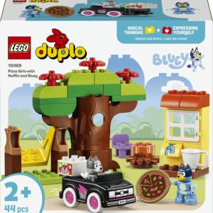 LEGO DUPLO – Bluey Pizzameisjes met Muffin en Bluey Educatief Speelgoed voo