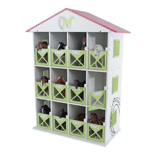 Kids Globe paardenstal hotel met 12 boxen 19x41x53cm