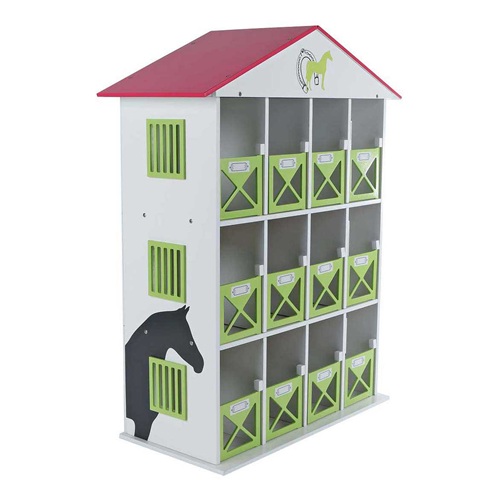 Kids Globe paardenstal hotel met 12 boxen 19x41x53cm - Afbeelding 3