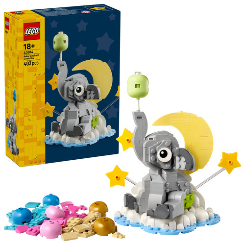 LEGO Babyolifantje Geboorte Bouwpakket voor Volwassenen 40814 - Afbeelding 9