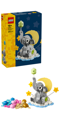 LEGO Babyolifantje Geboorte Bouwpakket voor Volwassenen 40814 - Afbeelding 10