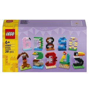 LEGO Verjaardagscijfers Dieren Speelgoed voor Kinderen en Taartdecoratie 40