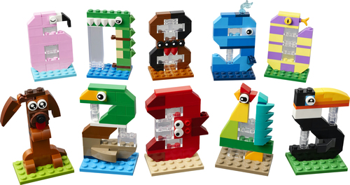 LEGO Verjaardagscijfers Dieren Speelgoed voor Kinderen en Taartdecoratie 40 - Afbeelding 2