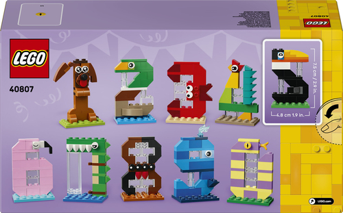 LEGO Verjaardagscijfers Dieren Speelgoed voor Kinderen en Taartdecoratie 40 - Afbeelding 3