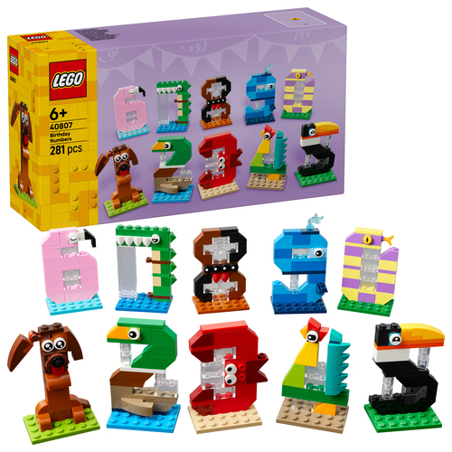 LEGO Verjaardagscijfers Dieren Speelgoed voor Kinderen en Taartdecoratie 40 - Afbeelding 8