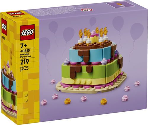 LEGO Verjaardagstaart Tafeldecoratie met Speelgoed Taart, Bloemen en Versie - Afbeelding 4