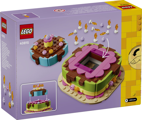 LEGO Verjaardagstaart Tafeldecoratie met Speelgoed Taart, Bloemen en Versie - Afbeelding 7