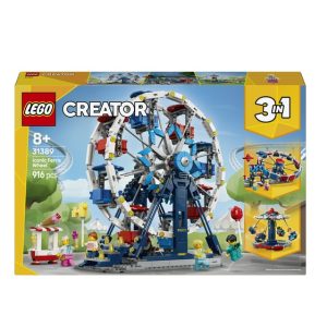 LEGO Creator 3in1 – Klassiek Reuzenrad, UFO-attractie en Zweefmolen 31389