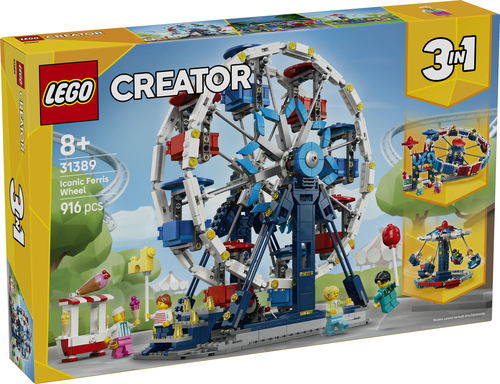 LEGO Creator 3in1 - Klassiek Reuzenrad, UFO-attractie en Zweefmolen 31389 - Afbeelding 7